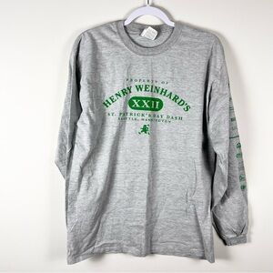 🤍 Henry Weinhard’s 22nd St. Patrick’s Day Dash Seattle WA Gray Long Sleeve M 🤍